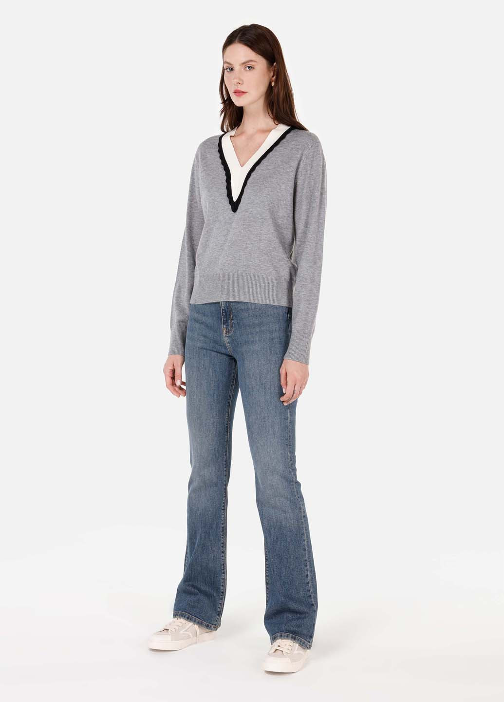 Сірий зимовий пуловер пуловер Colin's