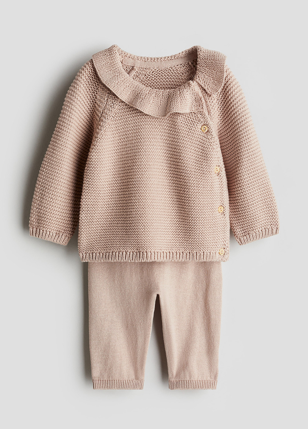 Пудровый демисезонный костюм (джемпер, брюки) брючный H&M