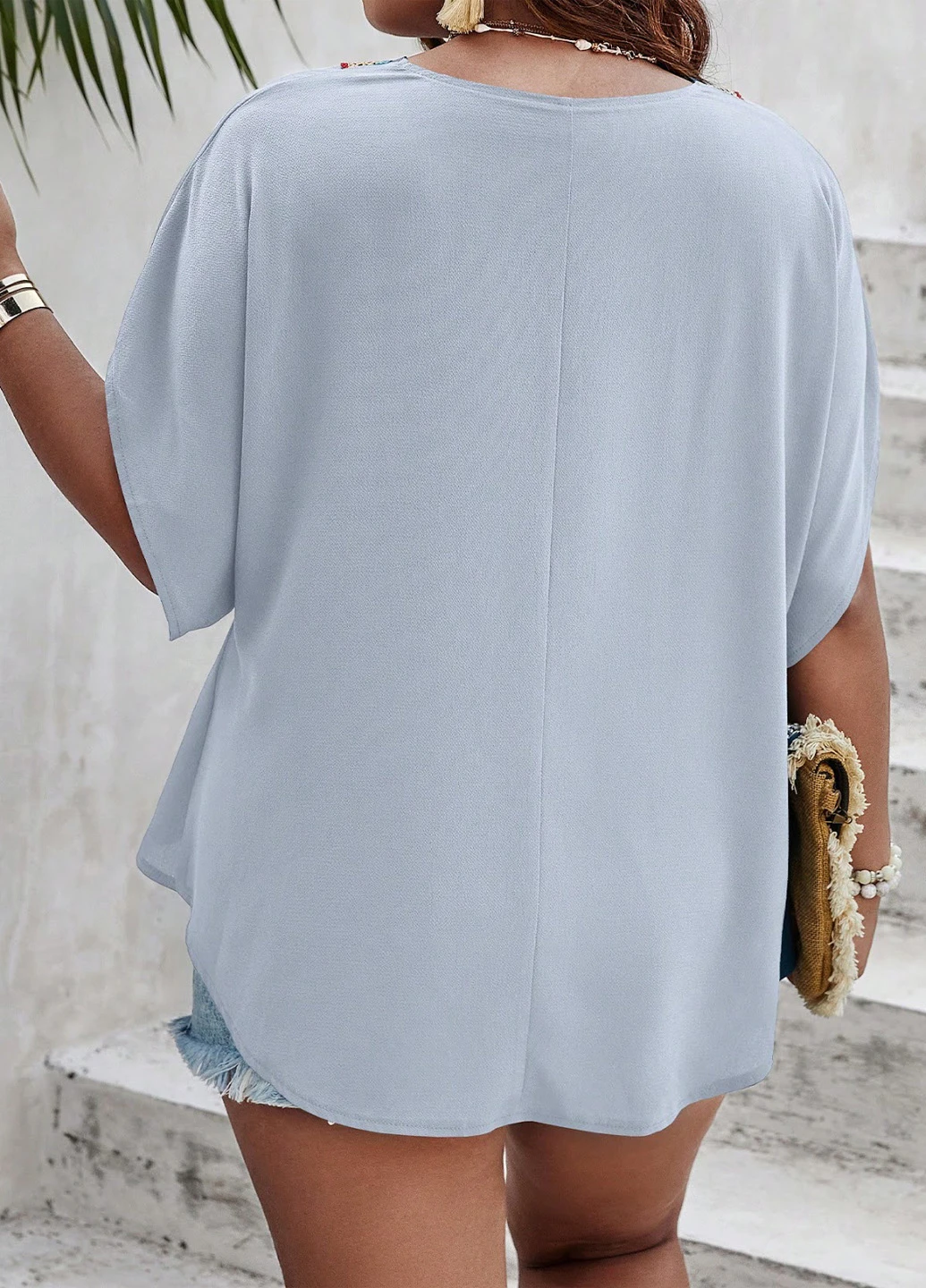 Блакитна блуза SHEIN