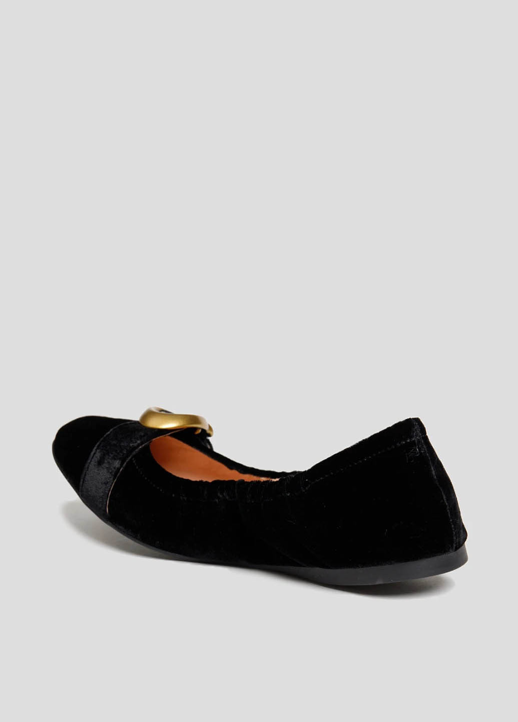 Женские балетки Coach | чёрные однотонные без декора текстиль (308802814)