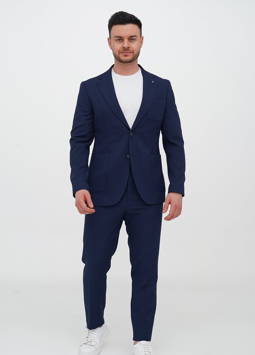 Синій демісезонний костюм (піджак, штани) брючний Trend Collection