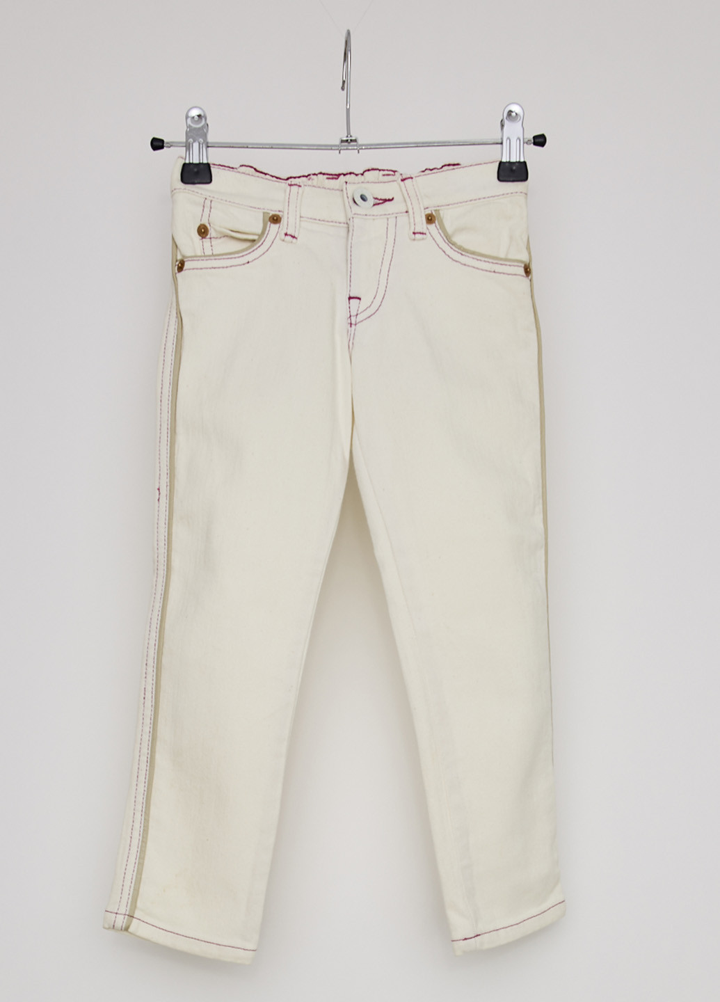 Белые демисезонные со средней талией джинсы Nolita