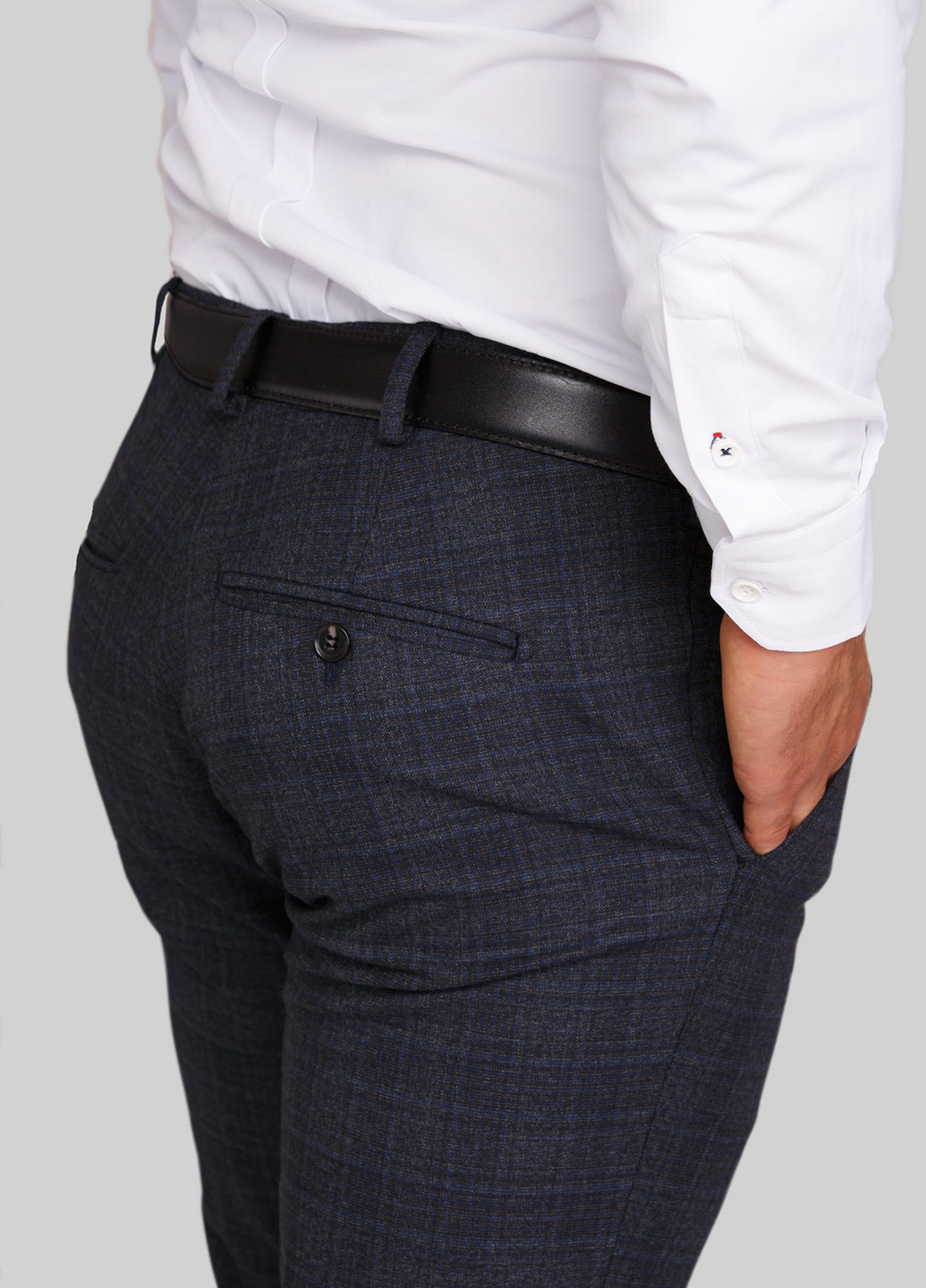 Темно-серые классические демисезонные прямые брюки Trend Collection