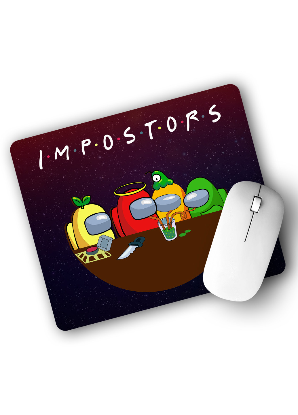 Килимок для мишки Амонг Ас Самозванці (Among Us) (25108-2415) 22х18 см MobiPrint (222995342)