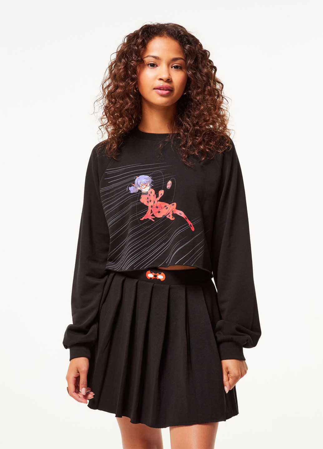 Чорний світшот Jennyfer персонажі рваний (302375845)