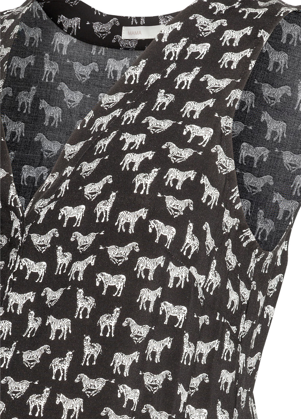 Комбінезон для вагітних H&M комбінезон-шорти малюнок чорний кежуал віскоза
