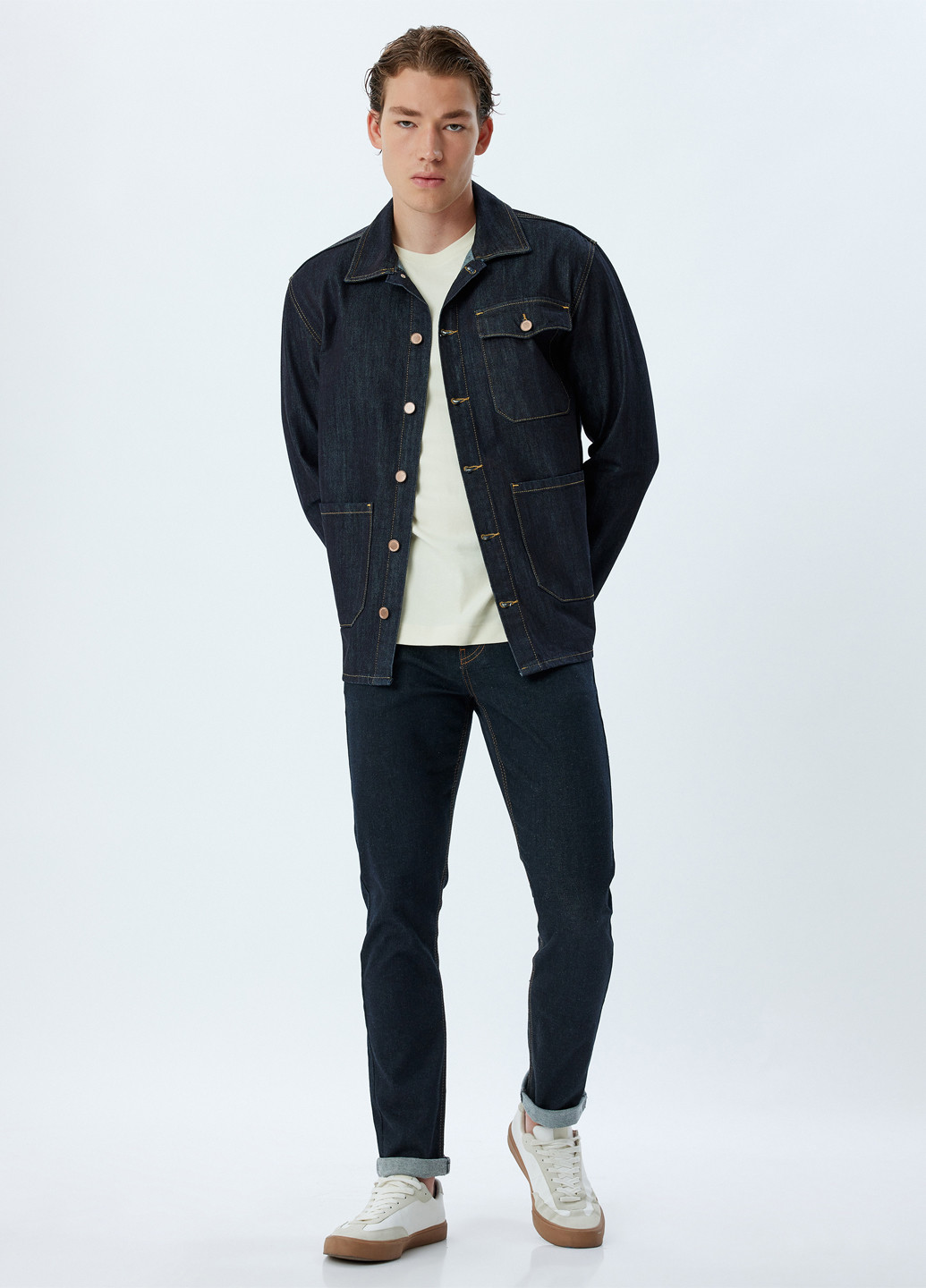 Темно-синя демісезонна куртка KOTON