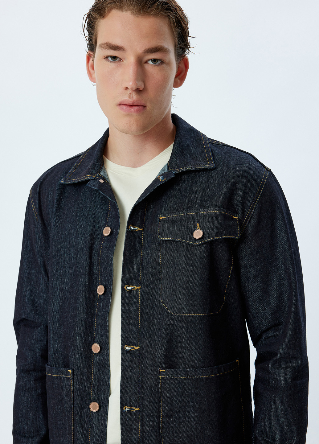 Темно-синя демісезонна куртка KOTON