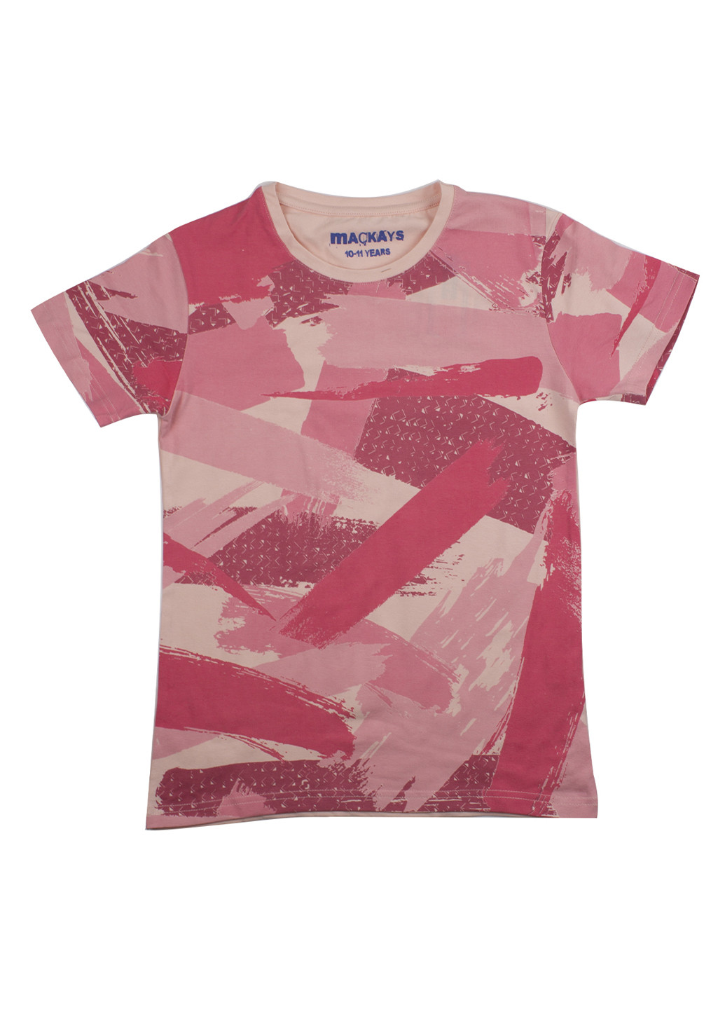 Розовая летняя футболка с коротким рукавом Mackays