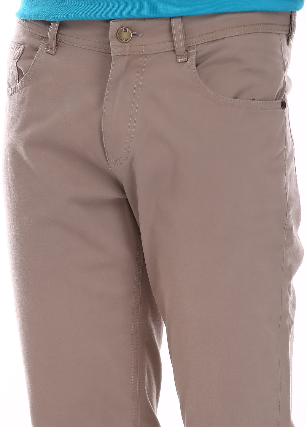 Бежевые кэжуал демисезонные прямые брюки J.Zone