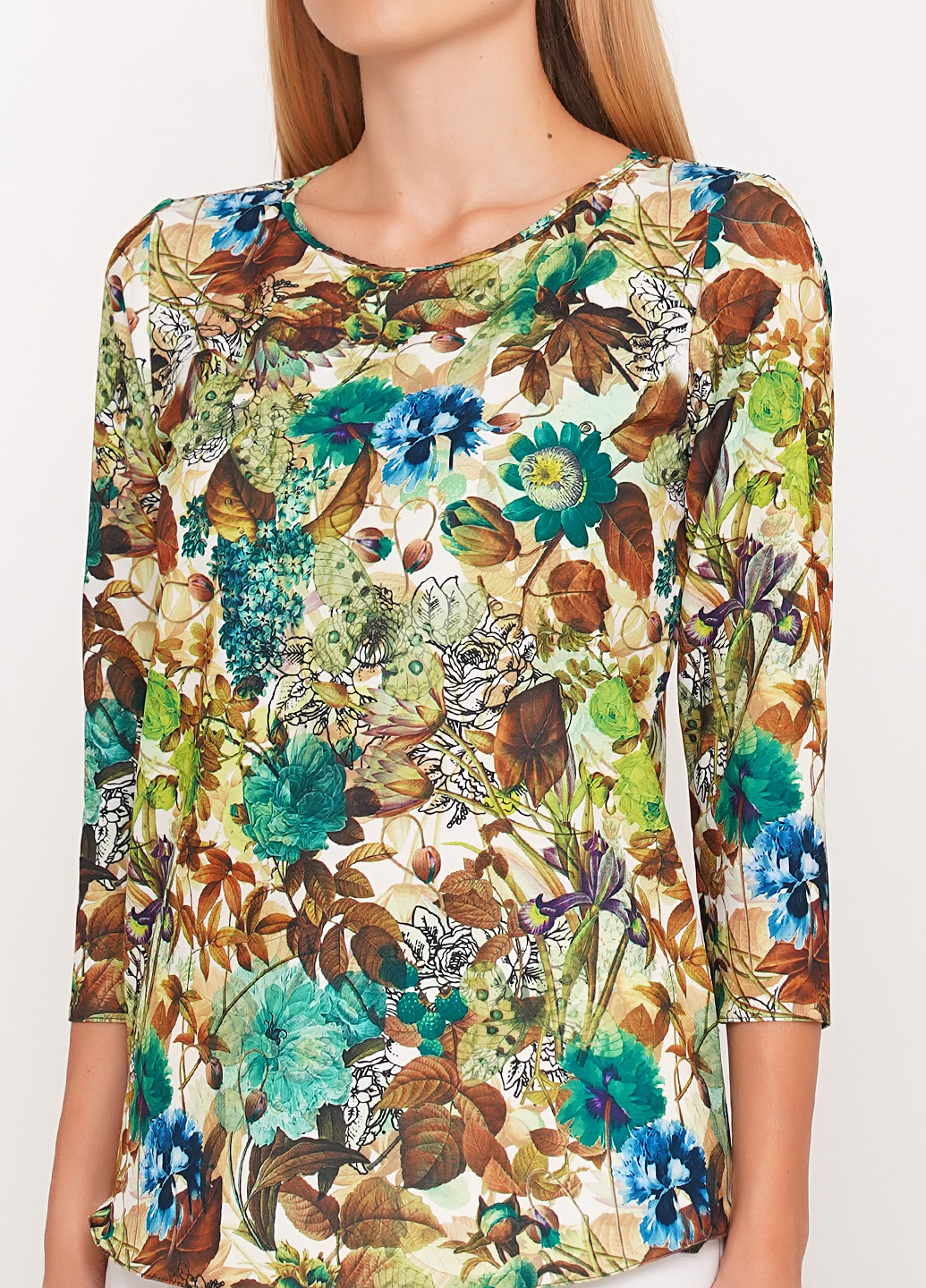 Комбинированная демисезонная блуза Anastasimo