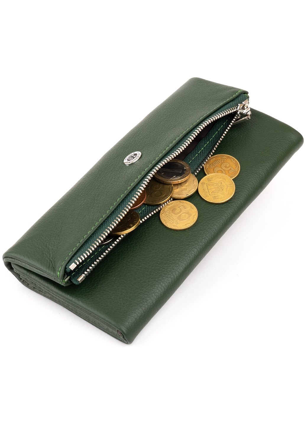 Жіночий шкіряний гаманець-клатч 18,5х9,8х2 см st leather (252128669)