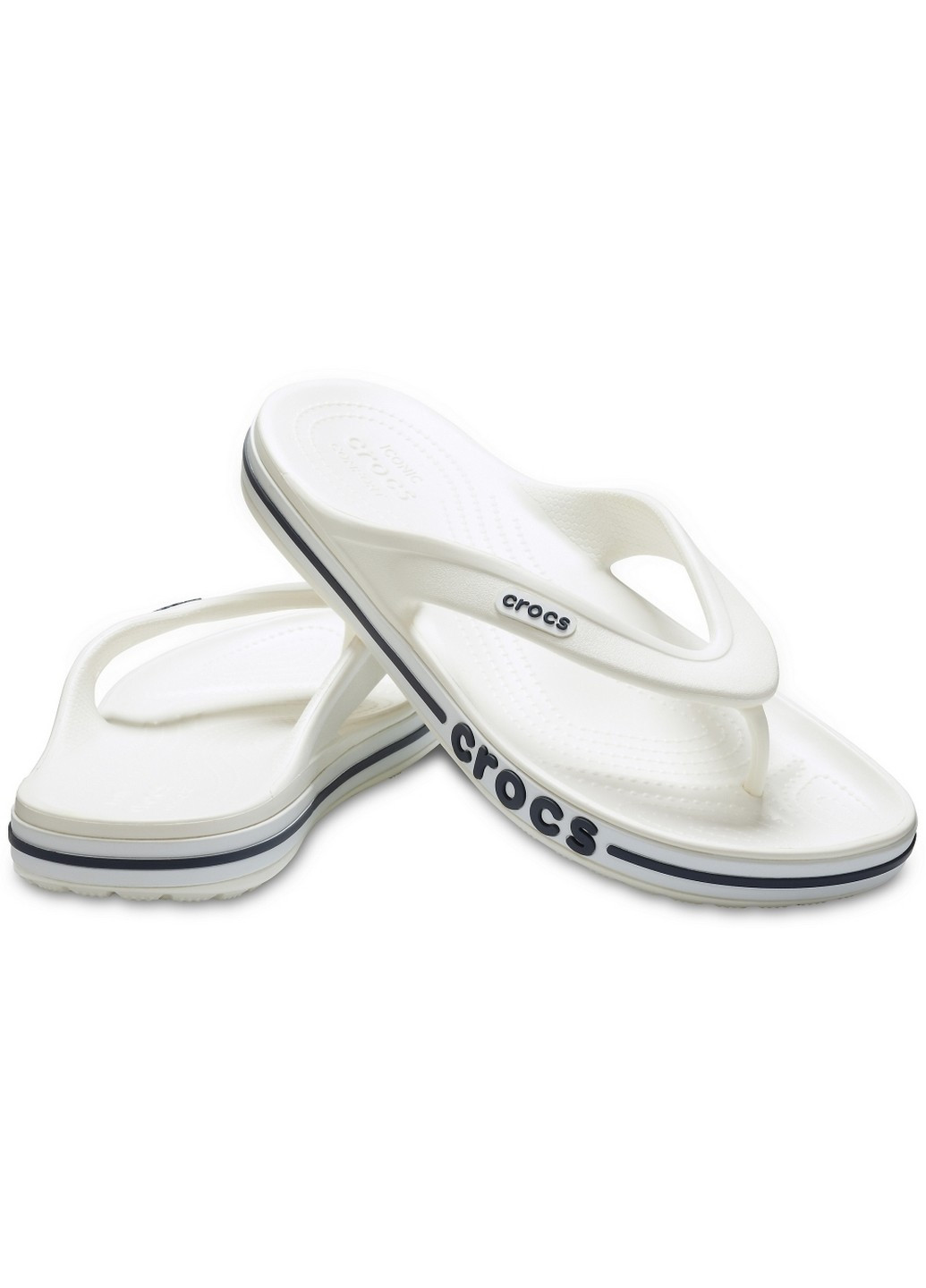 Белые пляжные вьетнамки шлепанцы Crocs