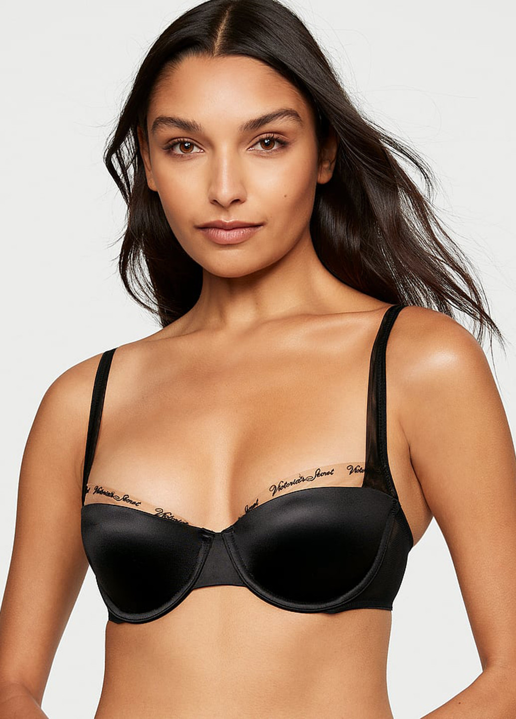 Черный демисезонный комплект (бюстгалтер, трусики) Victoria's Secret