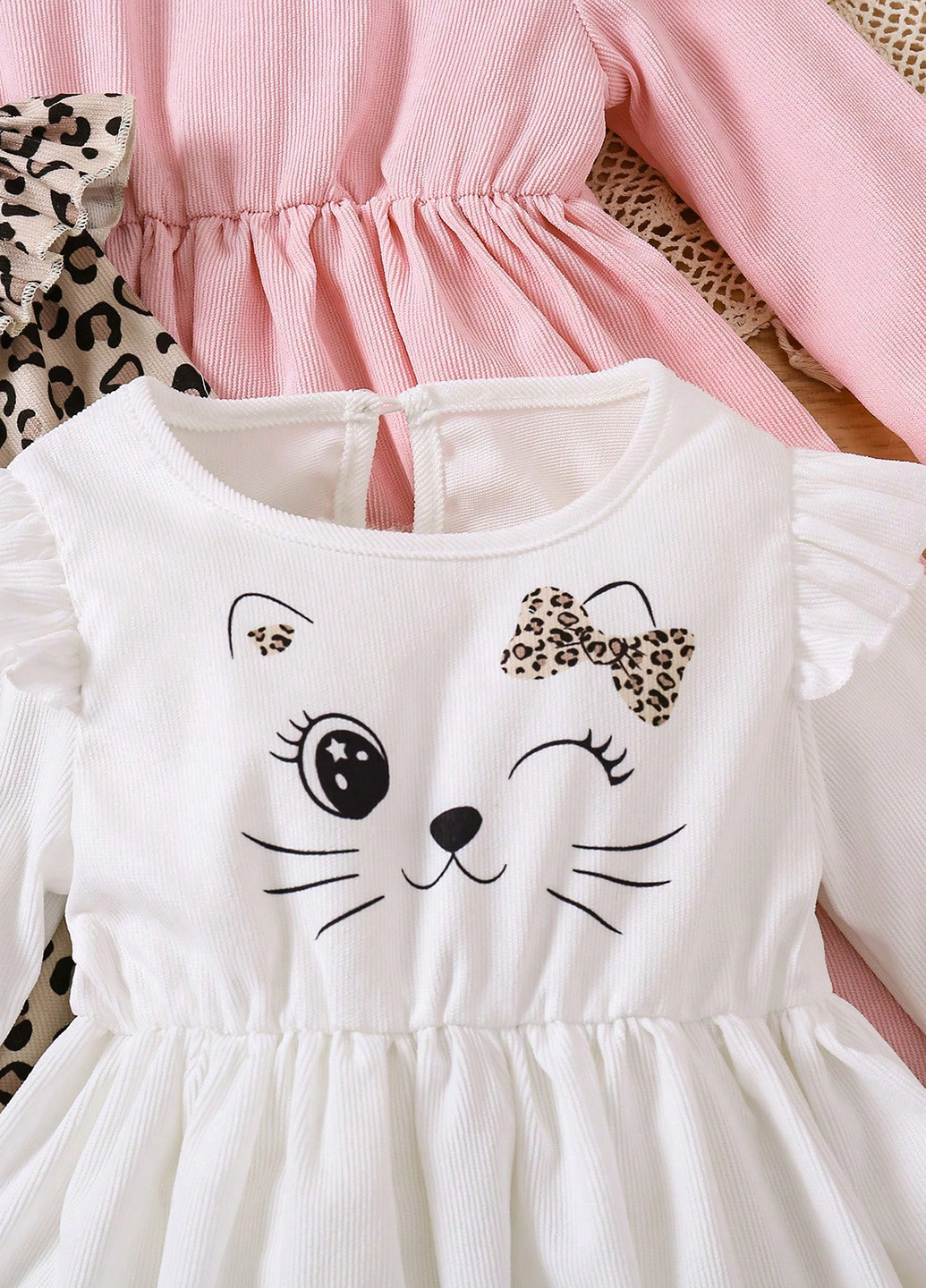 Комбинированное платье (3 шт.) SHEIN (342411778)