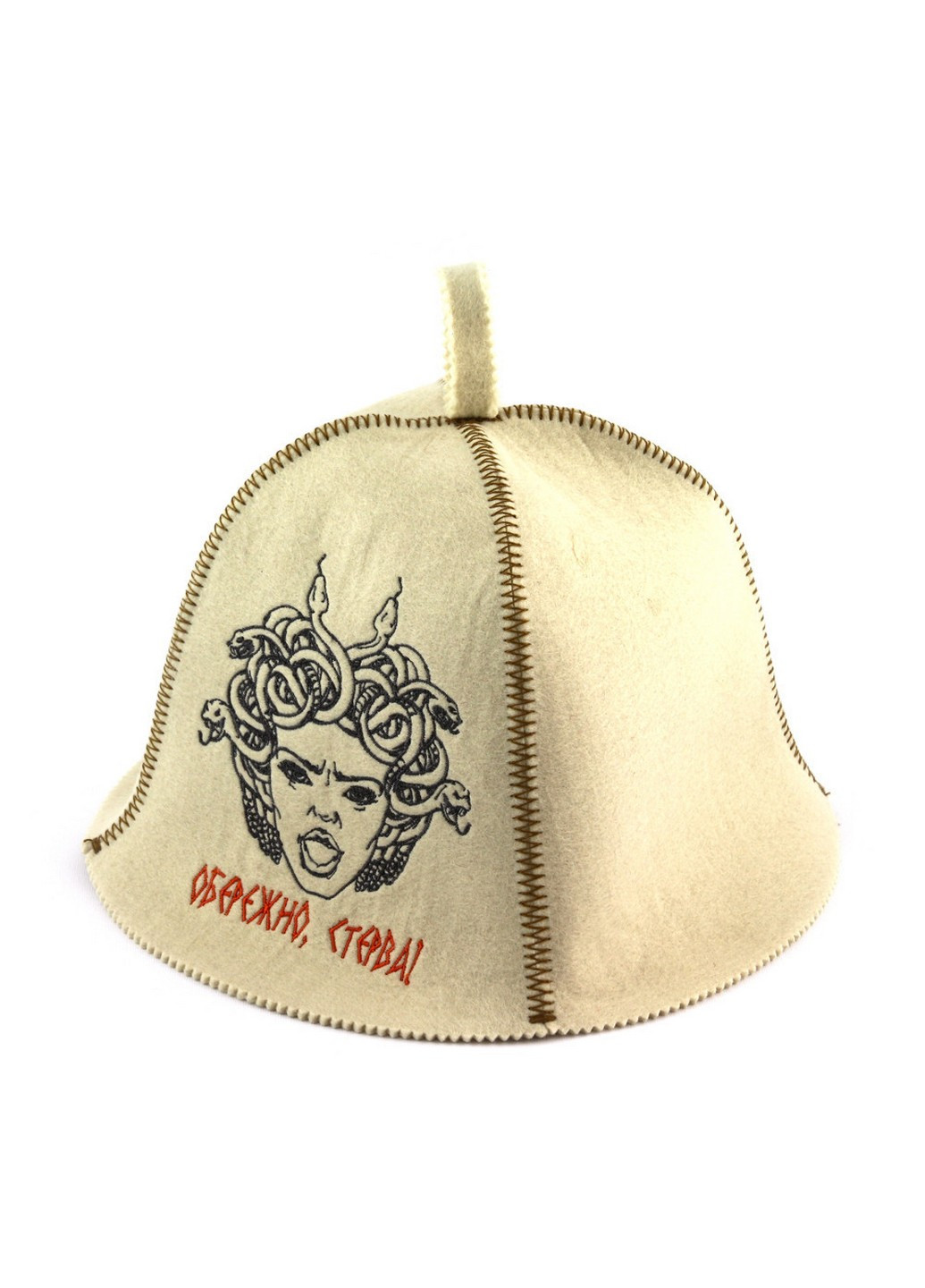 Шапка для бани "Обережно стерва" Универсальный Luxyart (255374982)