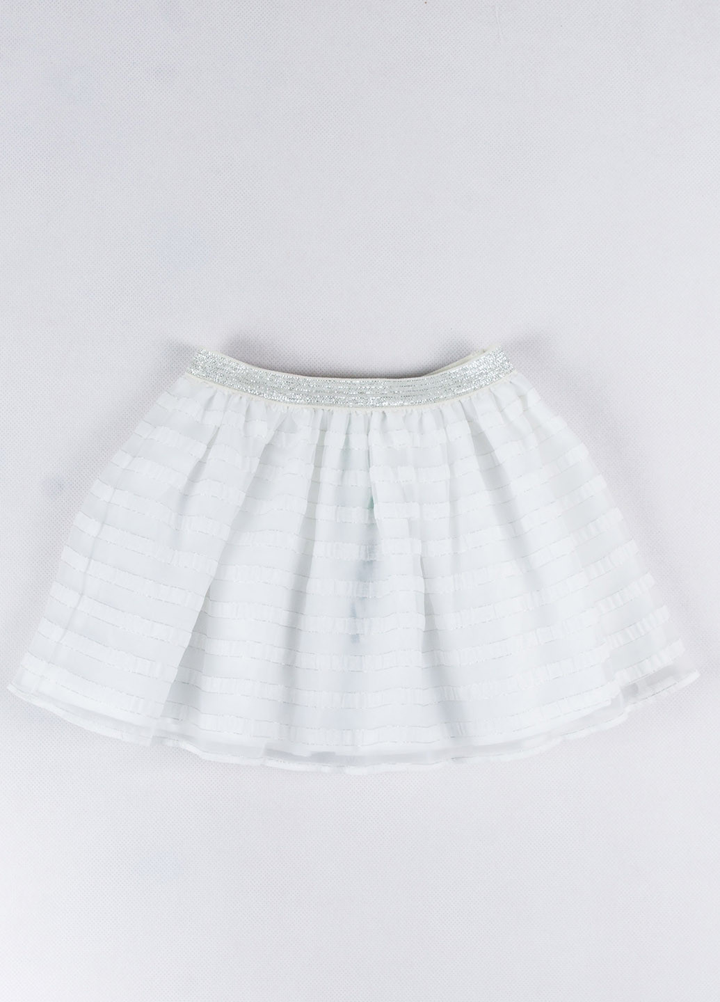 Белая кэжуал однотонная юбка United Colors of Benetton клешированная