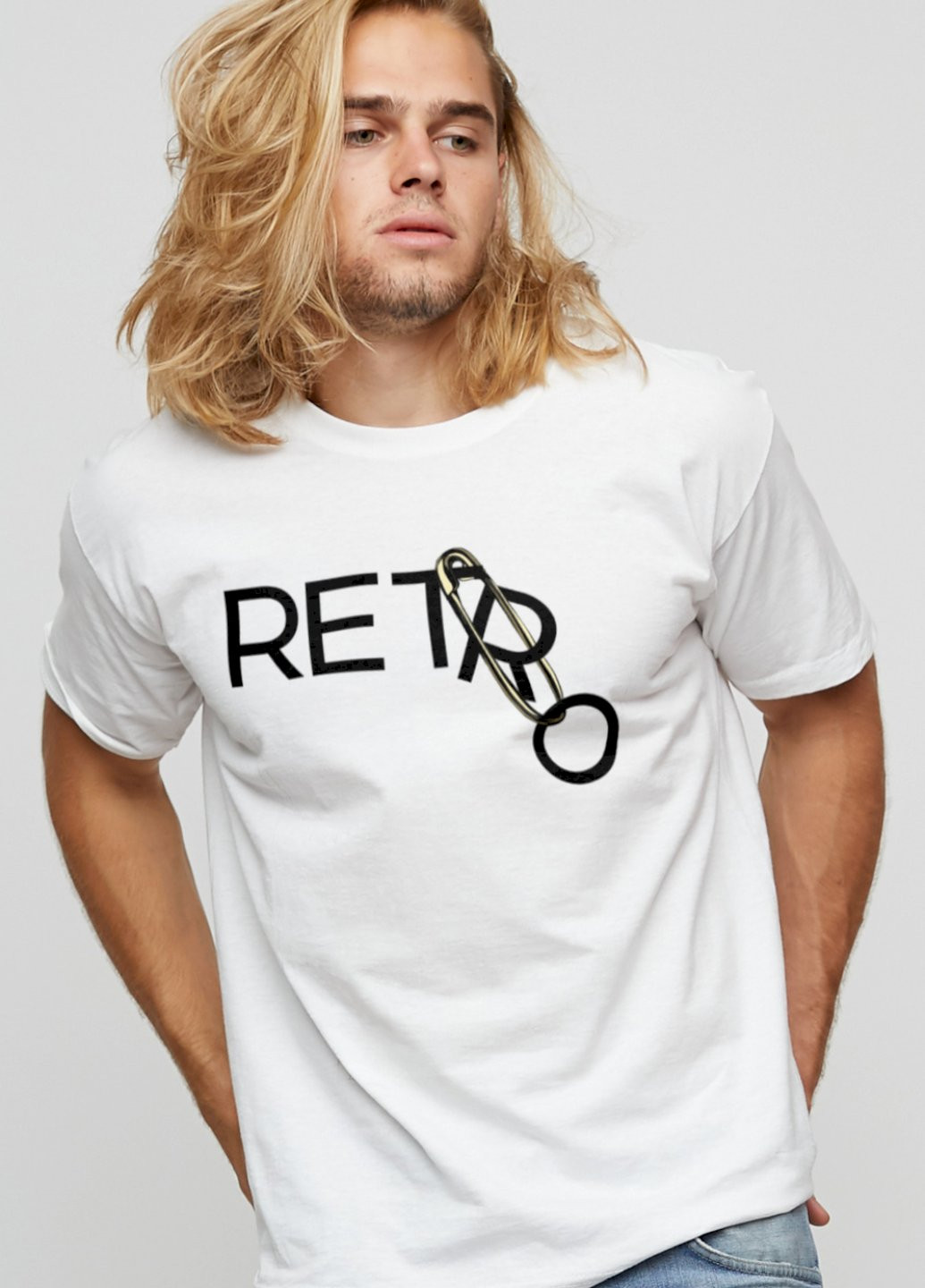 Белая футболка мужская basic /air print/ YAPPI