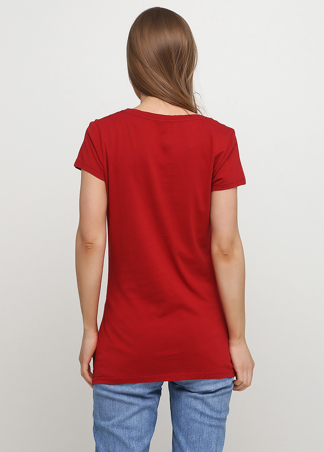 Темно-красная летняя футболка Blue 84