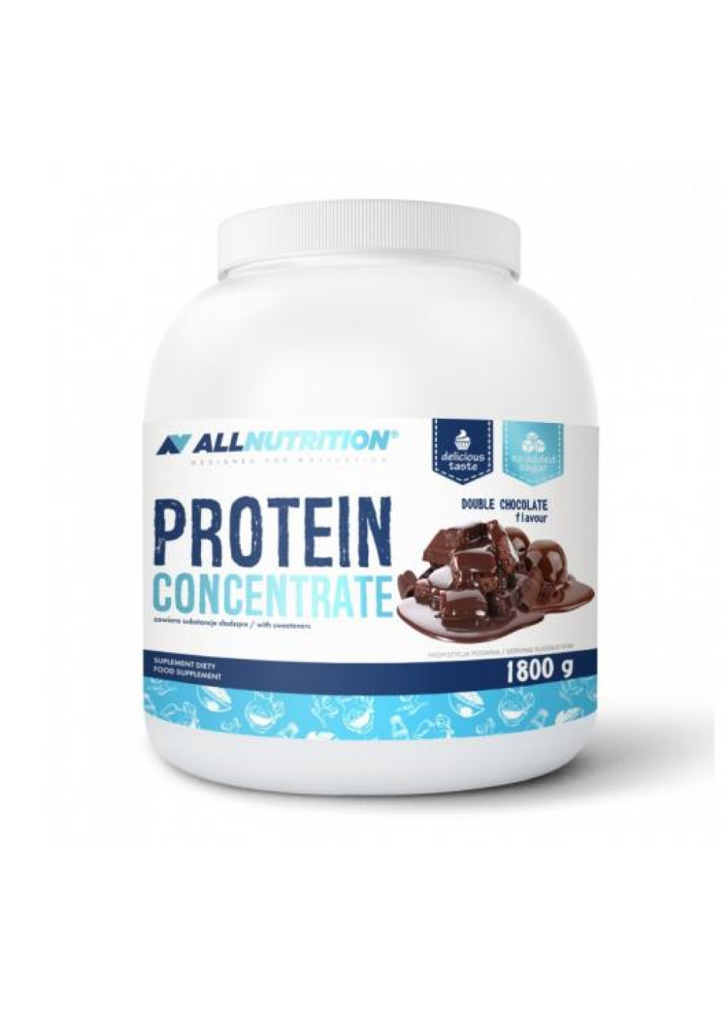 Протеїн концентрат для набору маси м'язів Protein Concentrate - 1800g Double Chocolate Allnutrition (254805163)