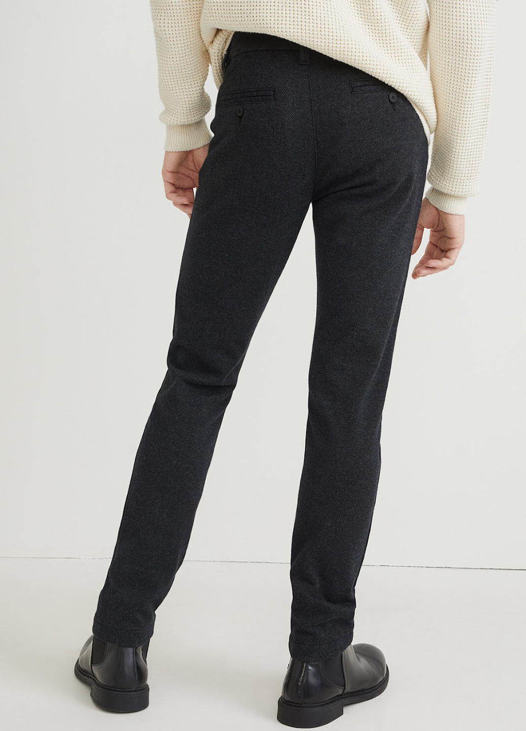 Черные кэжуал демисезонные прямые брюки C&A