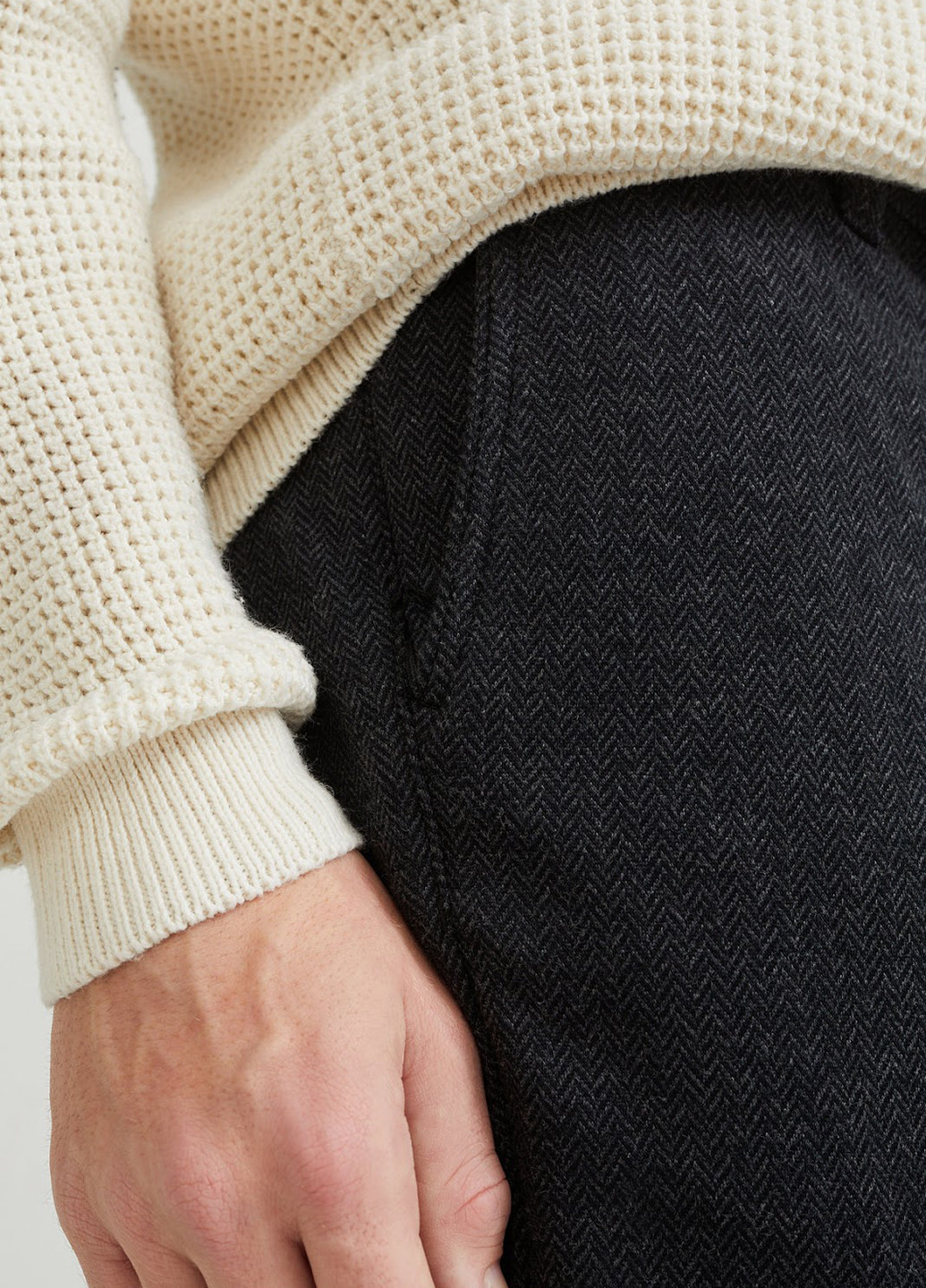 Черные кэжуал демисезонные прямые брюки C&A