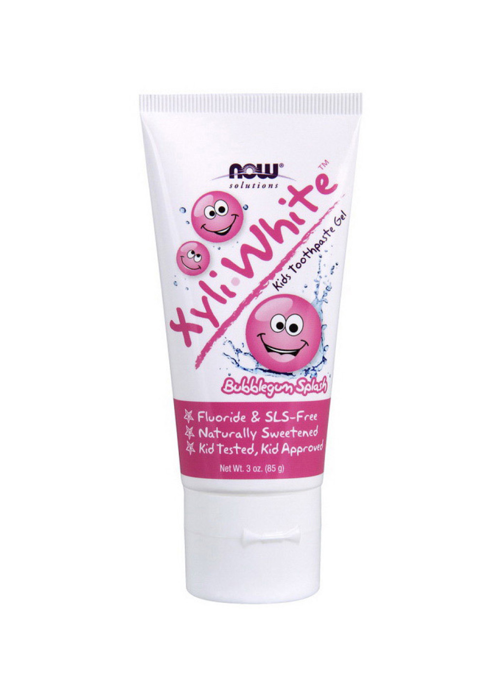 Зубная паста для детей Xyli White kids toothpaste gel - 85 g strawberry splash Now Foods (251463044)