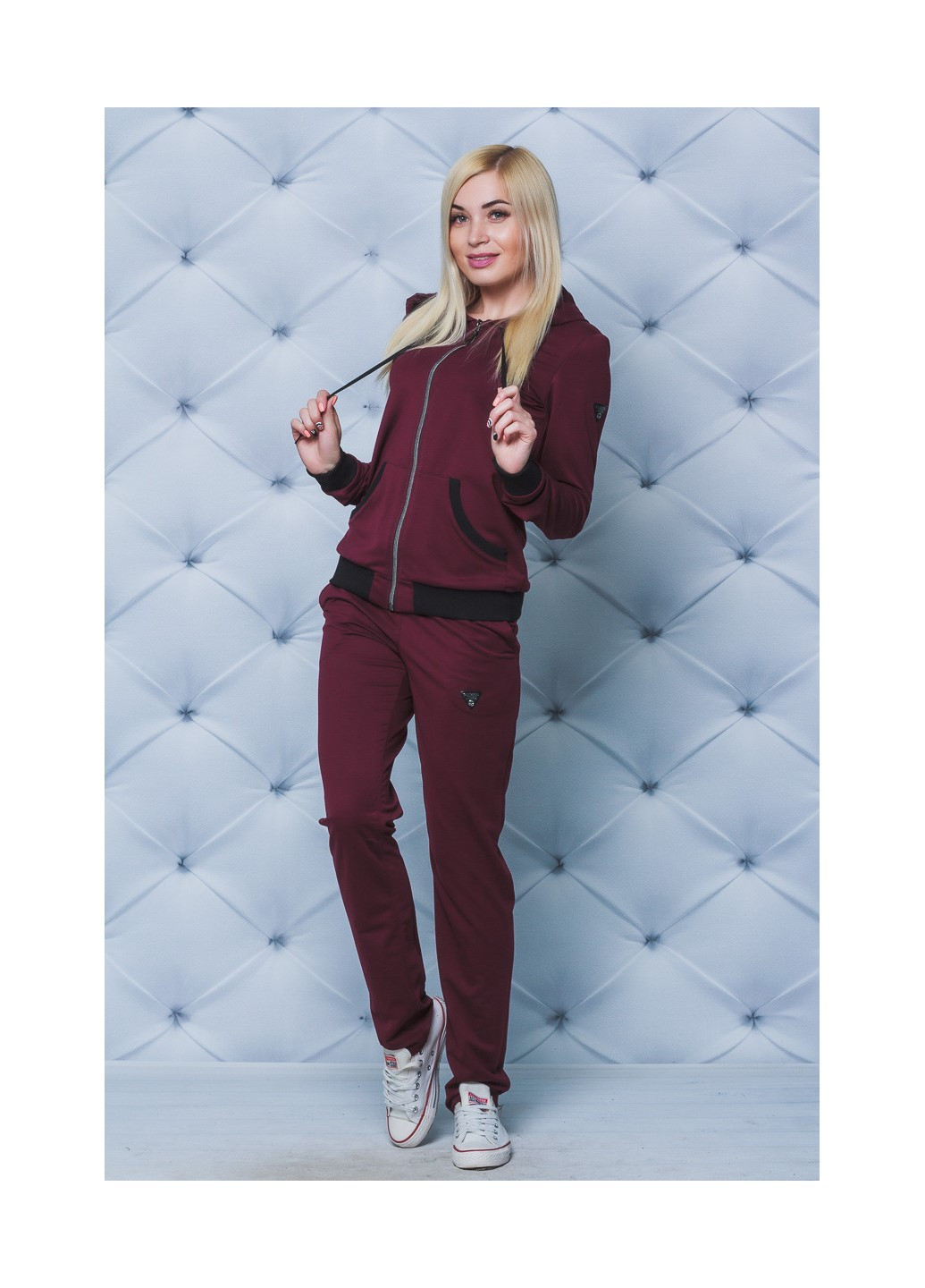 Спортивний костюм 01879 58 Бордовий Versal (223357233)