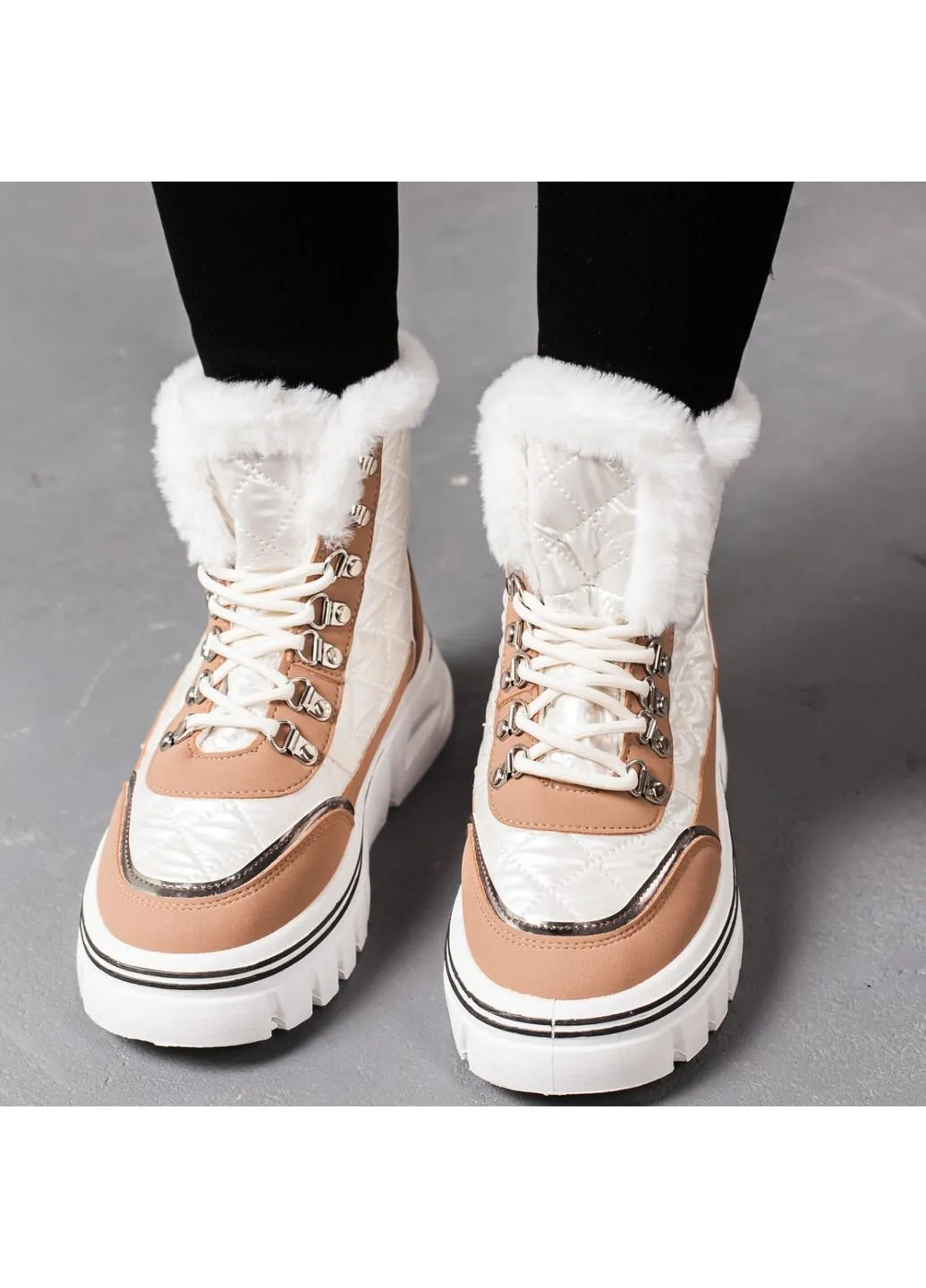 Черевики жіночі Bailey 3384 41 25,5 см Бежевий Fashion (253791619)