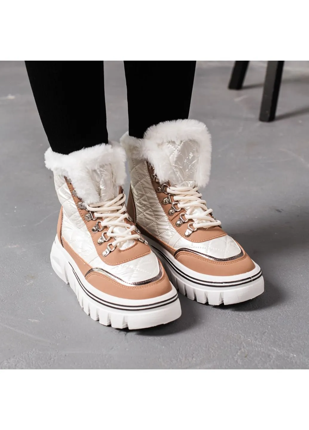 Черевики жіночі Bailey 3384 41 25,5 см Бежевий Fashion (253791619)