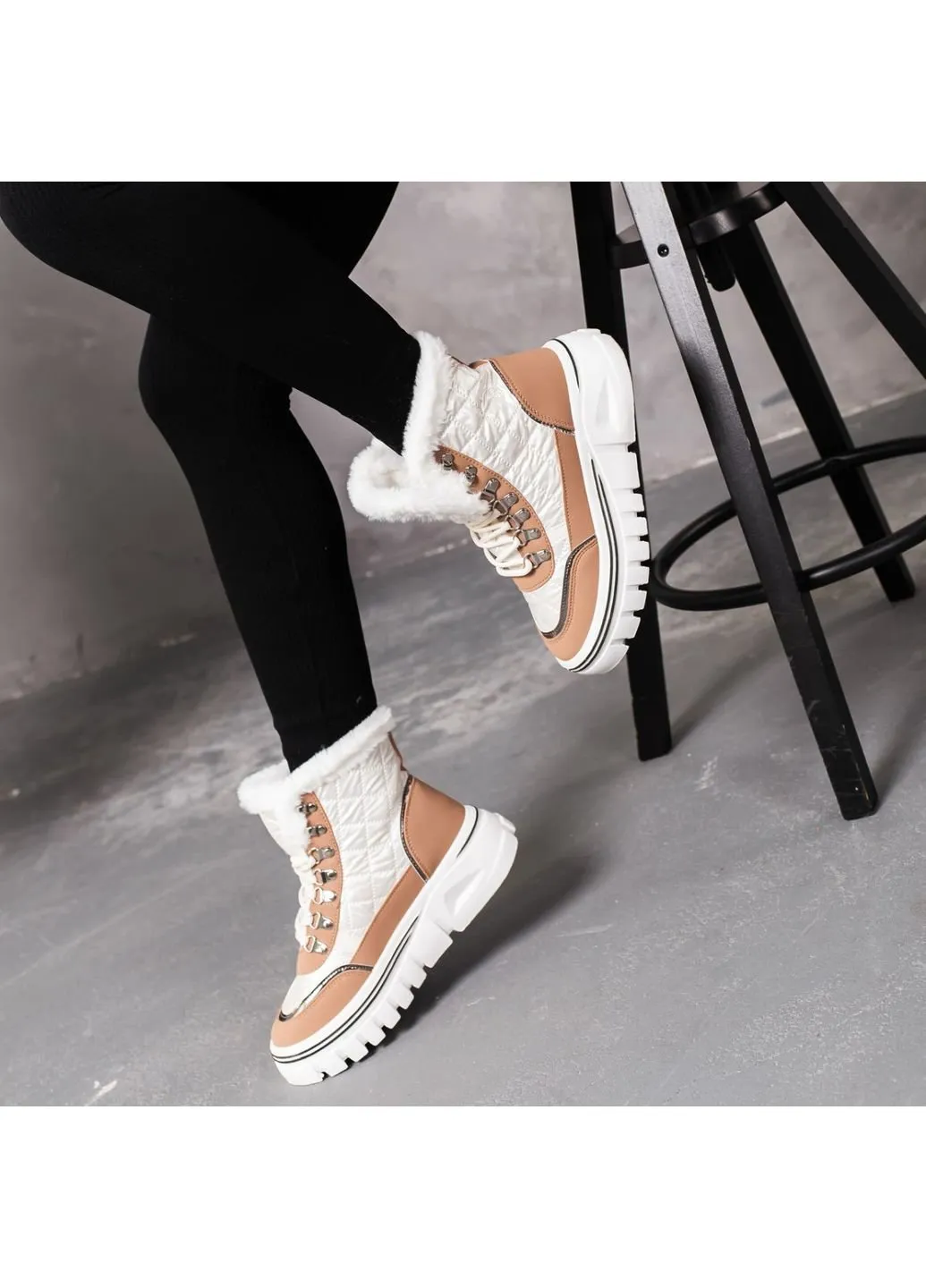 Черевики жіночі Bailey 3384 41 25,5 см Бежевий Fashion (253791619)