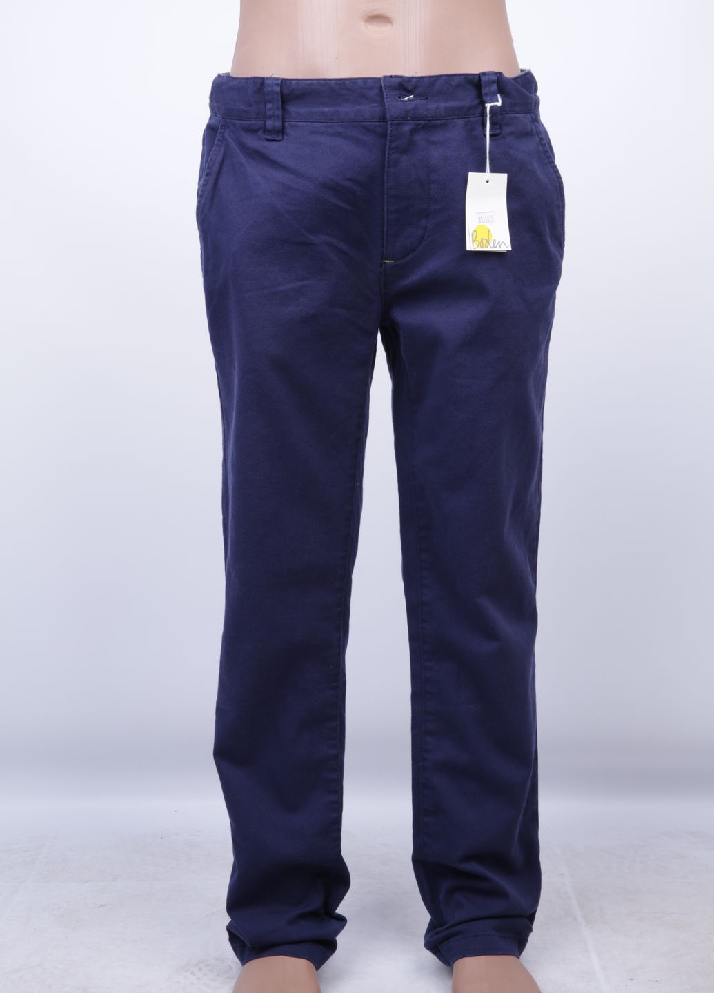 Темно-синие кэжуал демисезонные прямые брюки Boden