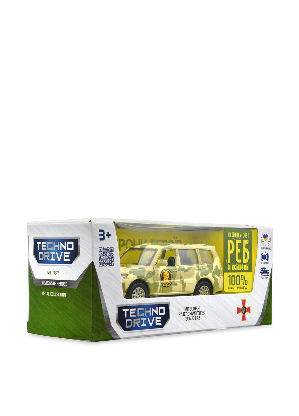 Автомодель MITSUBISHI PAJERO 4WD TURBO, 6,6х17,5х7 см TechnoDrive (285735778)