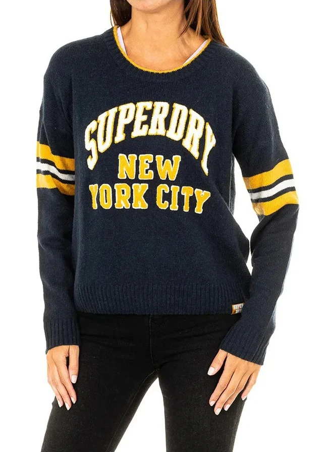 Синій зимовий светр Superdry