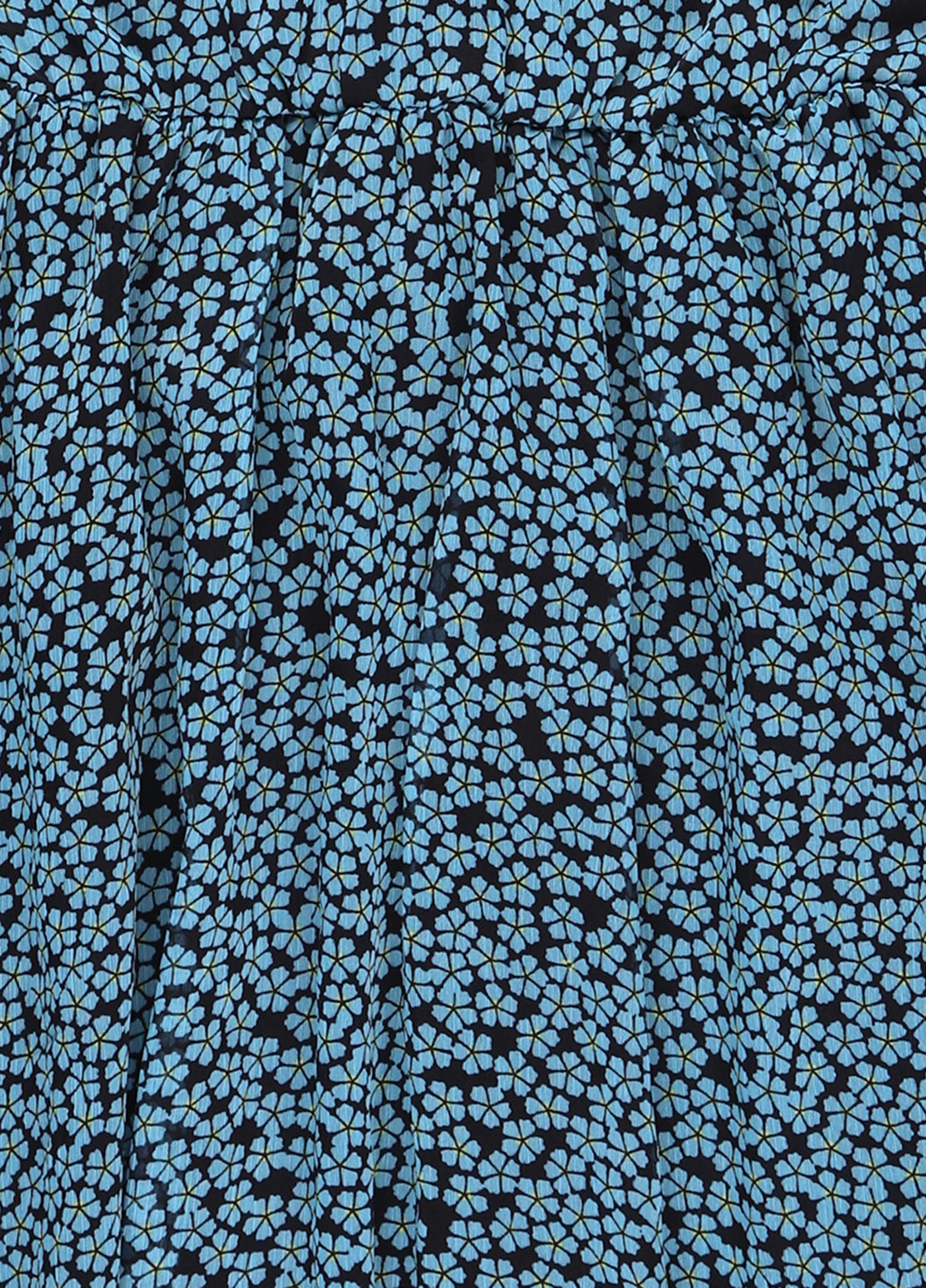 Синее кэжуал платье клеш YAS с цветочным принтом