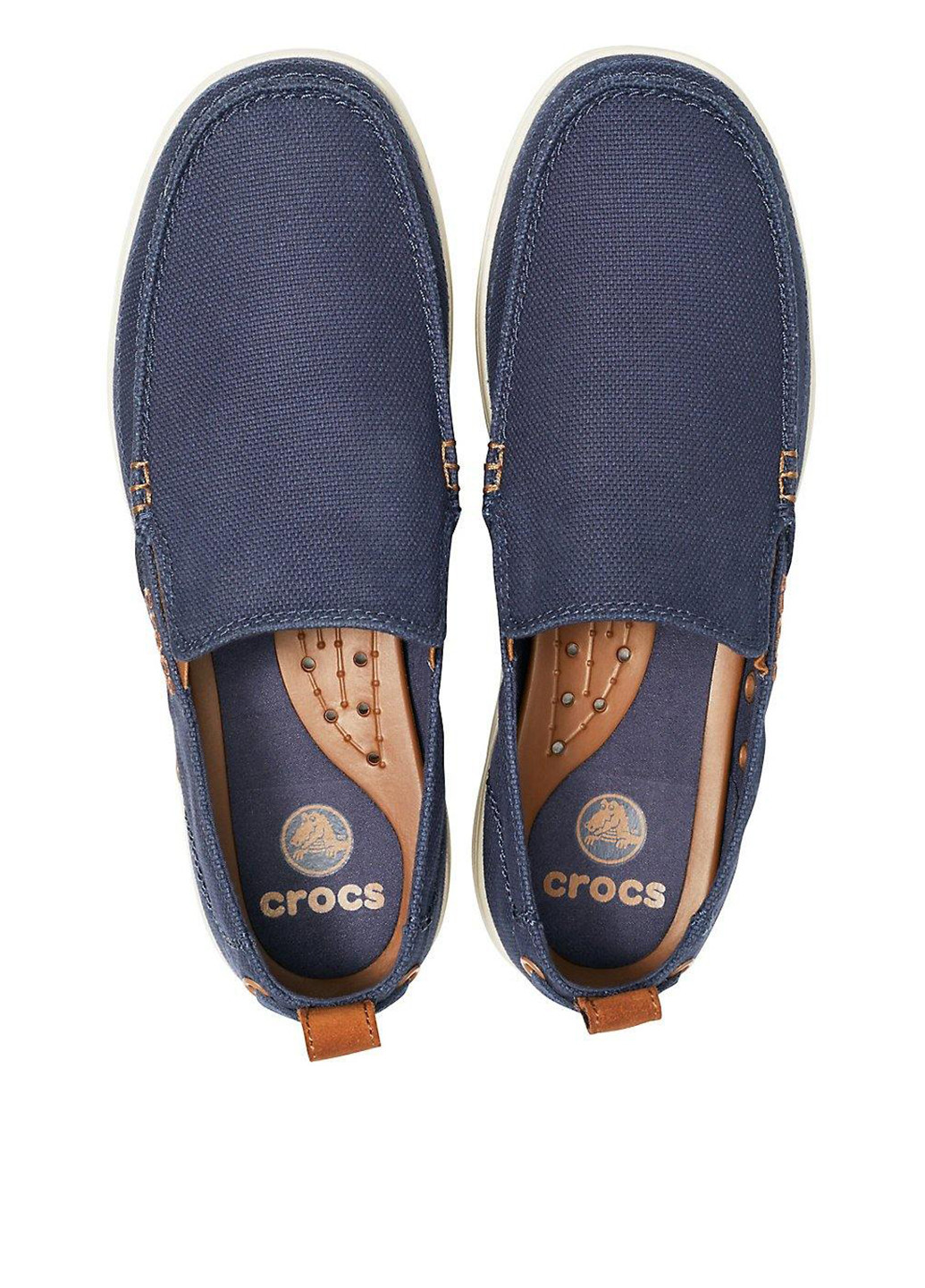 Синие мокасины Crocs