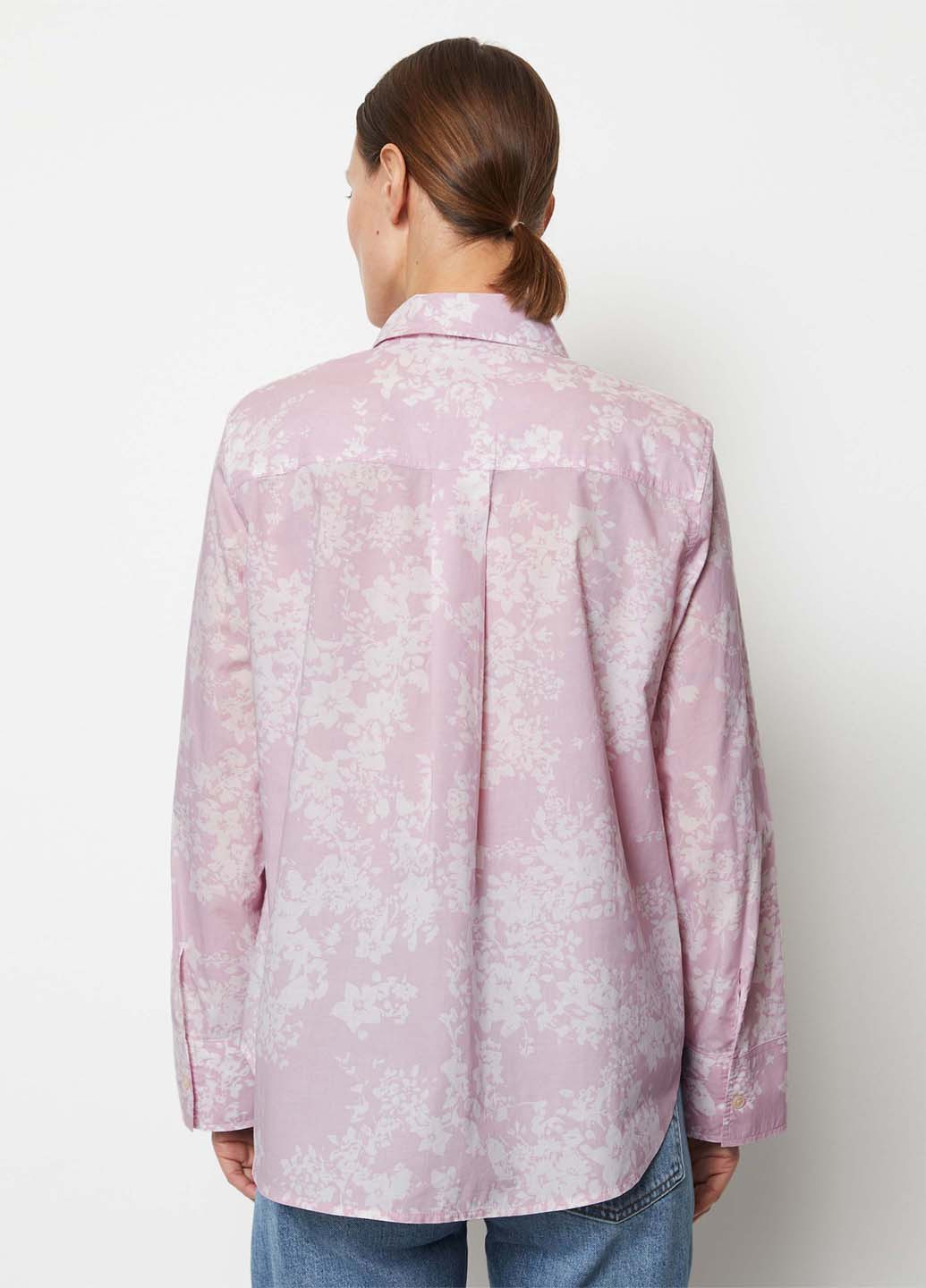 Светло-розовая кэжуал рубашка с цветами Marc O'Polo