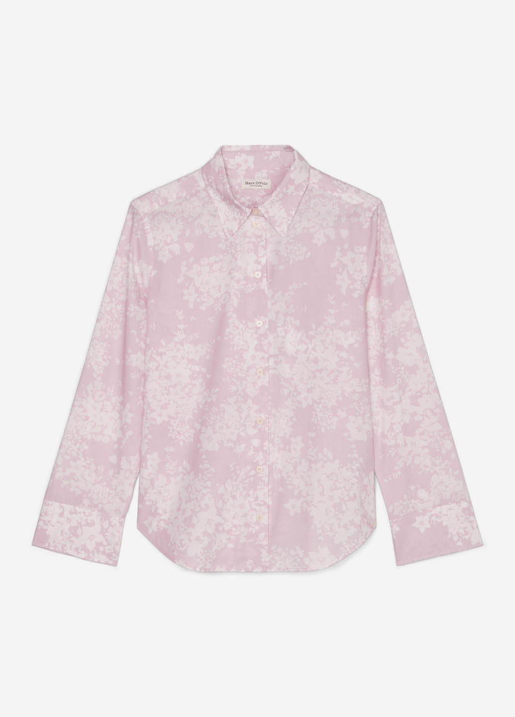 Светло-розовая кэжуал рубашка с цветами Marc O'Polo