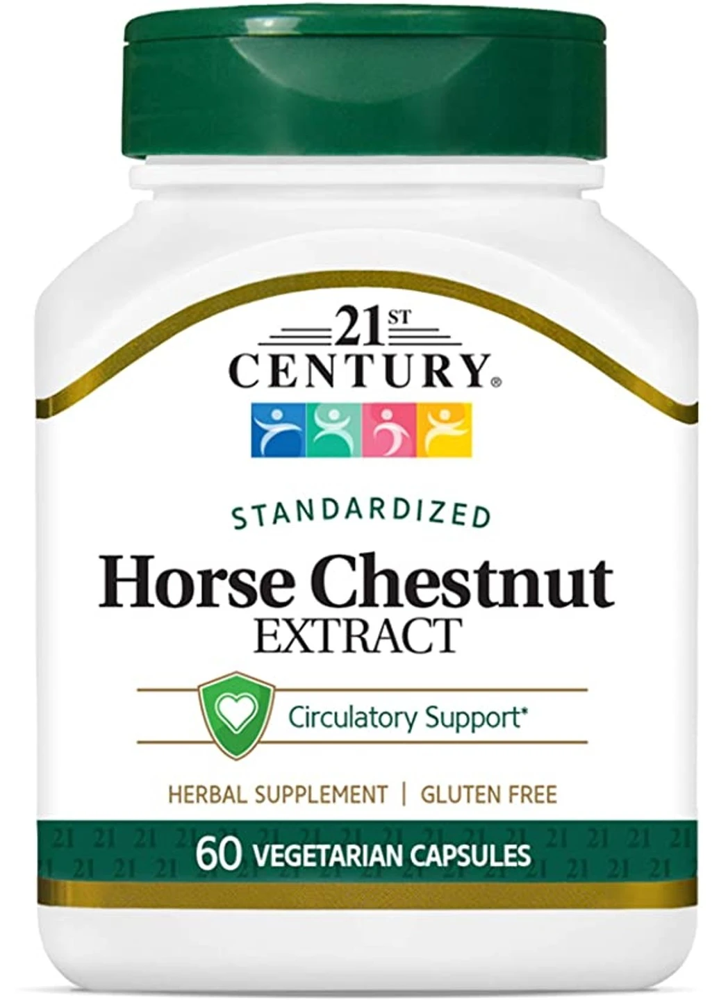 Екстракт кінського каштану Horse Chestnut Extract, Standardized, 60 вег капсул 21st Century (255409369)