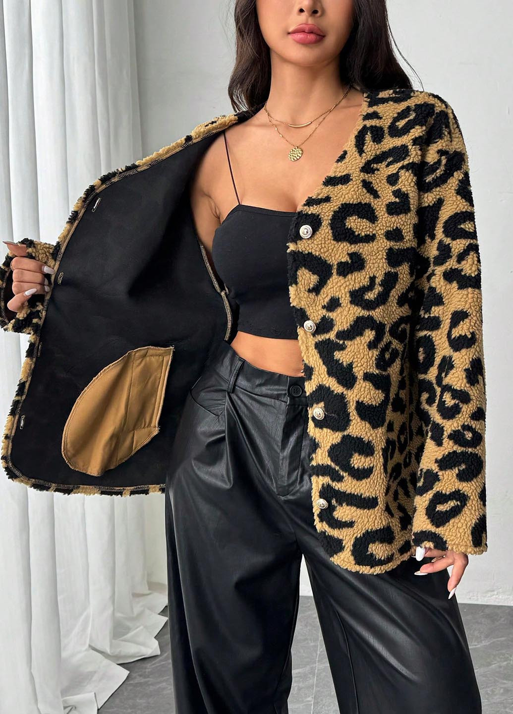 Разноцветный зимний кардиган SHEIN