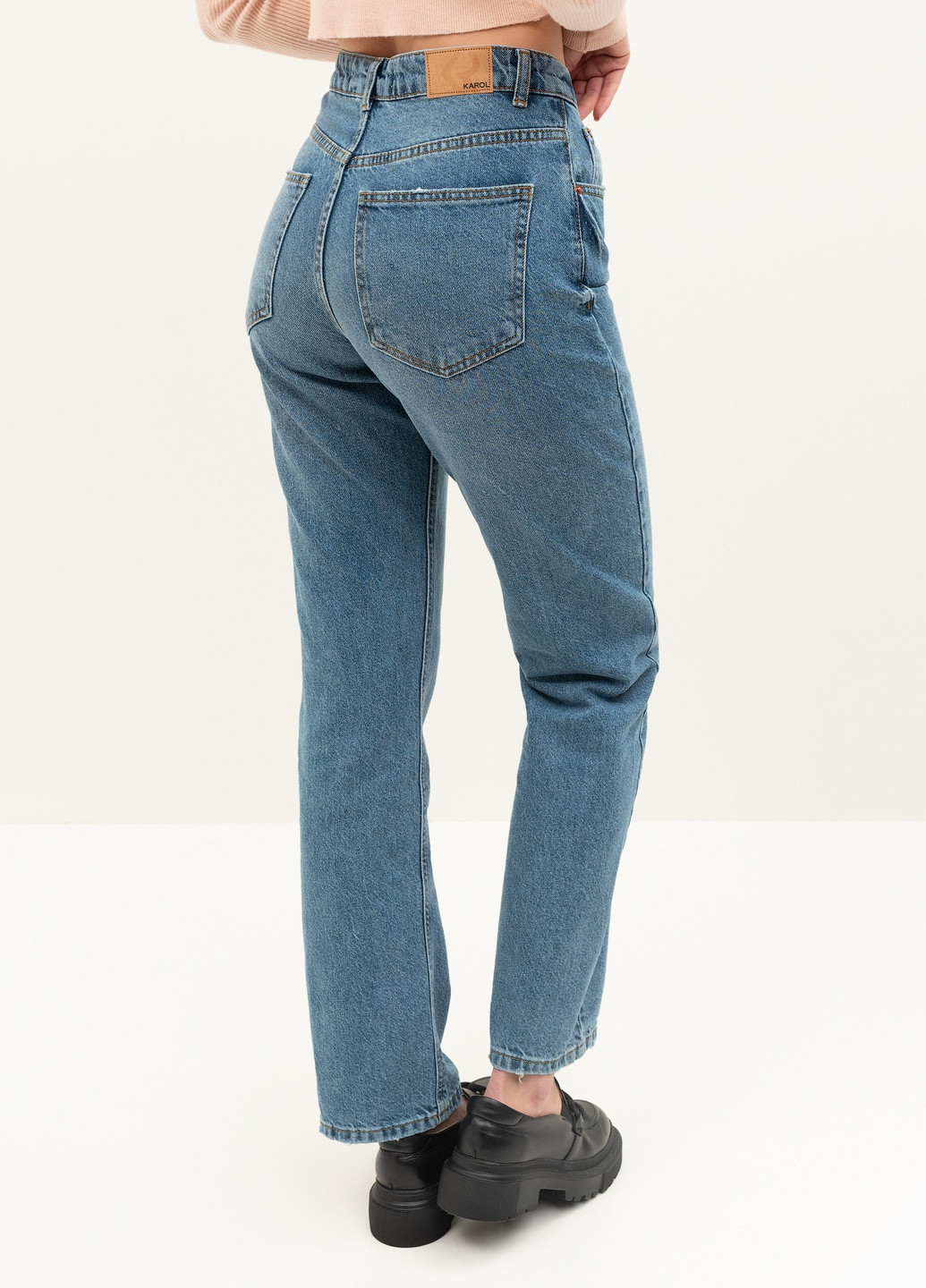 Джинси Karol однотонні сині джинсові