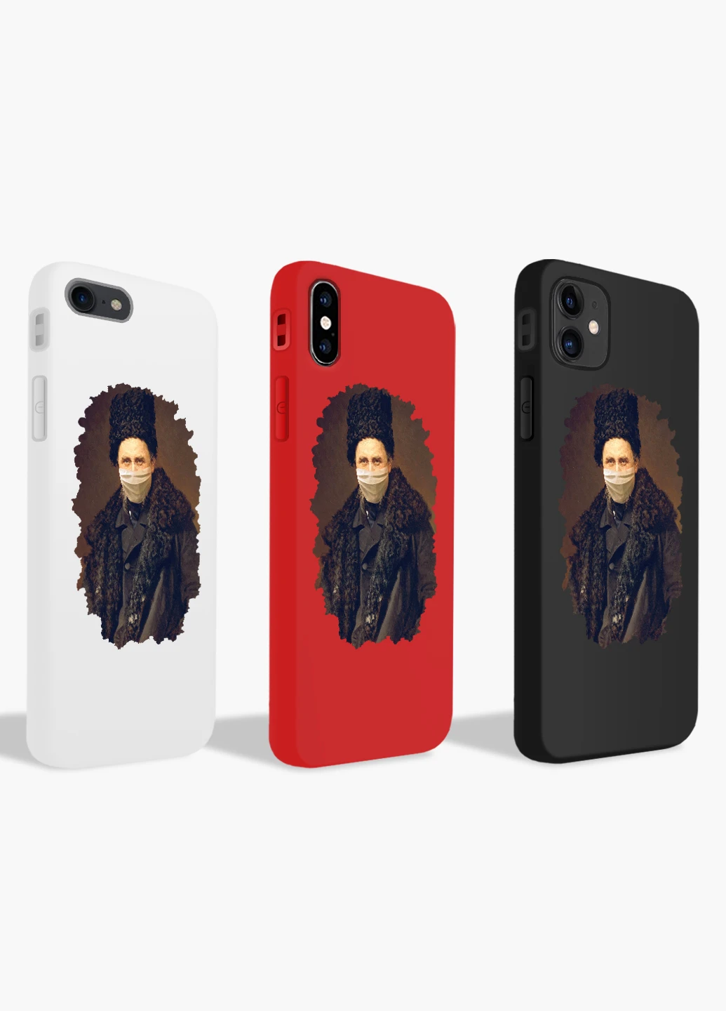 Чехол силиконовый Apple Iphone 8 plus Тарас Шевченко Карантин (Taras Shevchenko Quarantine) Белый (6154-1427) MobiPrint (219534492)