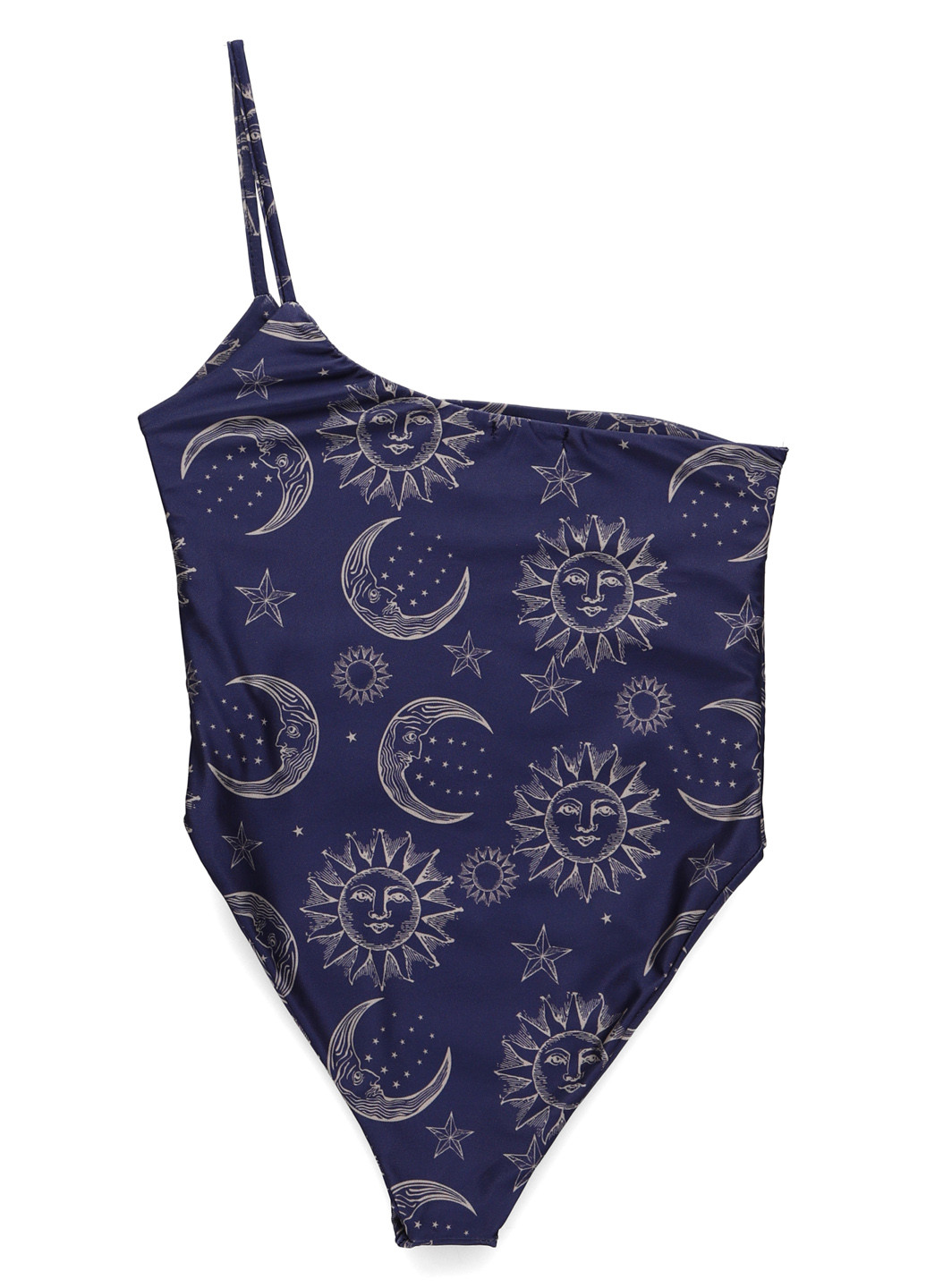 Темно-синий летний купальник слитный Nasty Gal