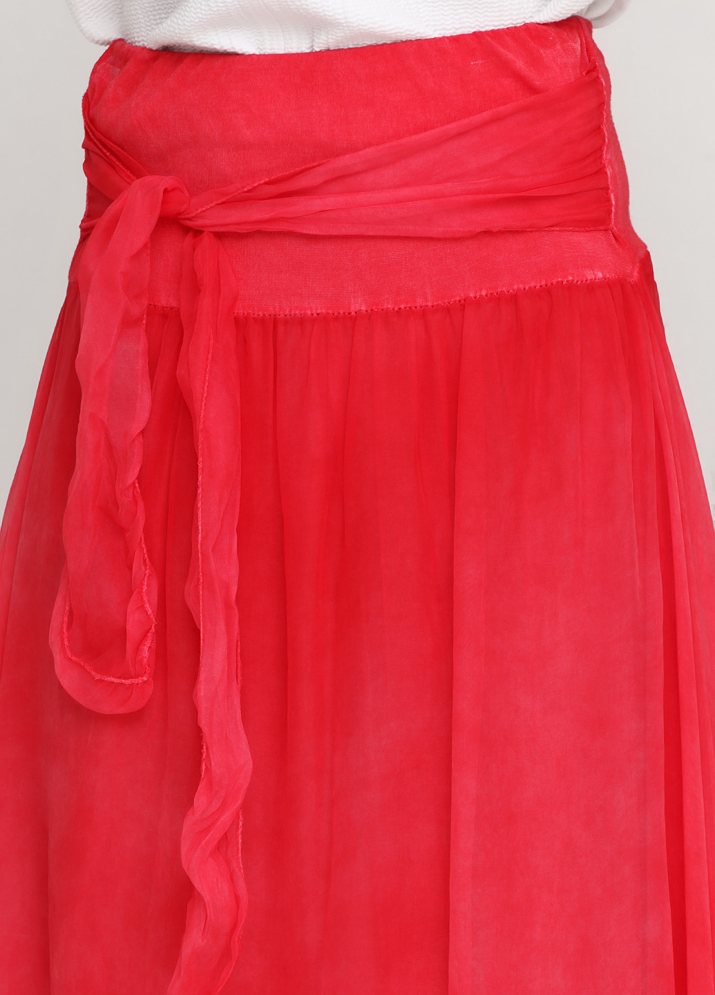 Красная кэжуал однотонная юбка Moda in Italy