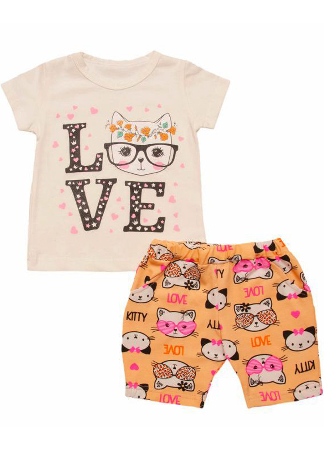 Комбинированный летний комплект (футболка, шорты) BabiesBerries