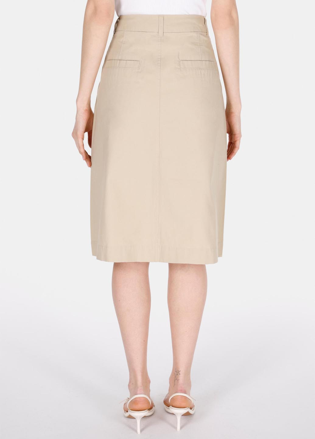 Бежевая кэжуал однотонная юбка Colin's а-силуэта (трапеция)