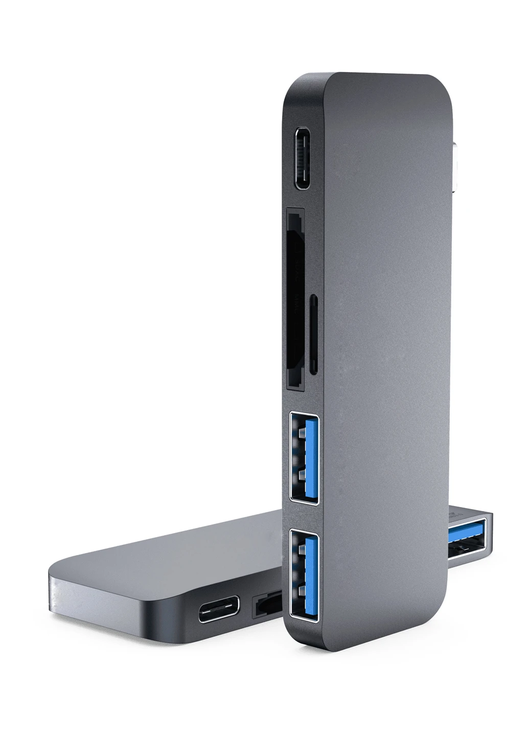 Картридер USB hub Type-C переходник адаптер 5 в 1 USB 3.0 / SD MicroSD HT1 Aluminum UFT (247083985)