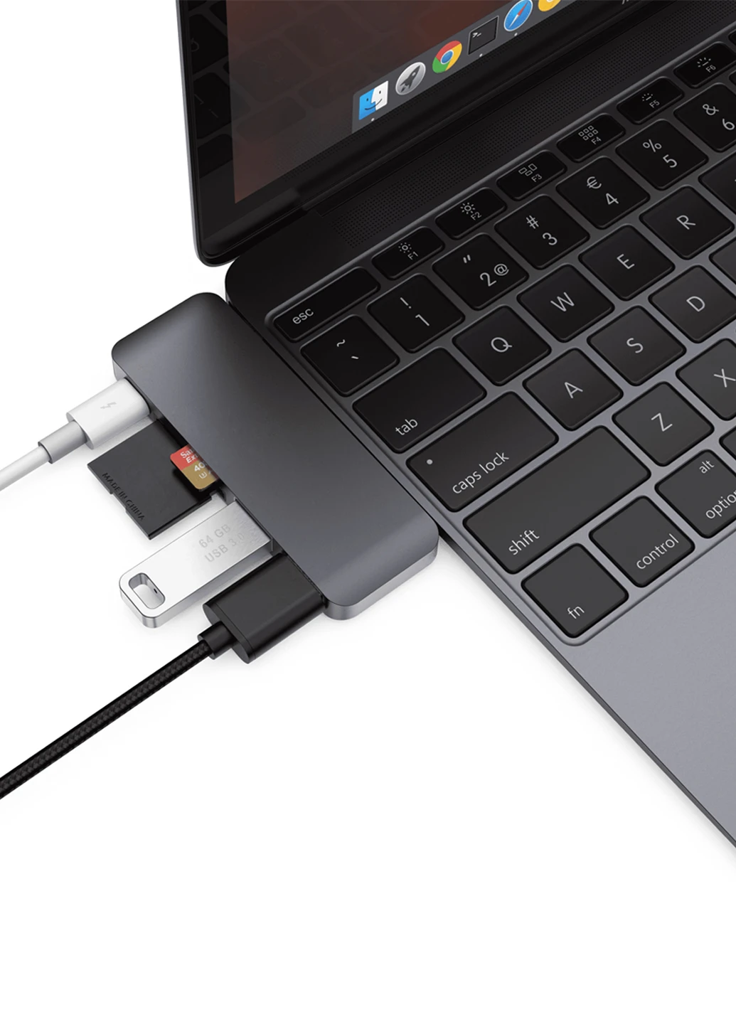 Картридер USB hub Type-C переходник адаптер 5 в 1 USB 3.0 / SD MicroSD HT1 Aluminum UFT (247083985)