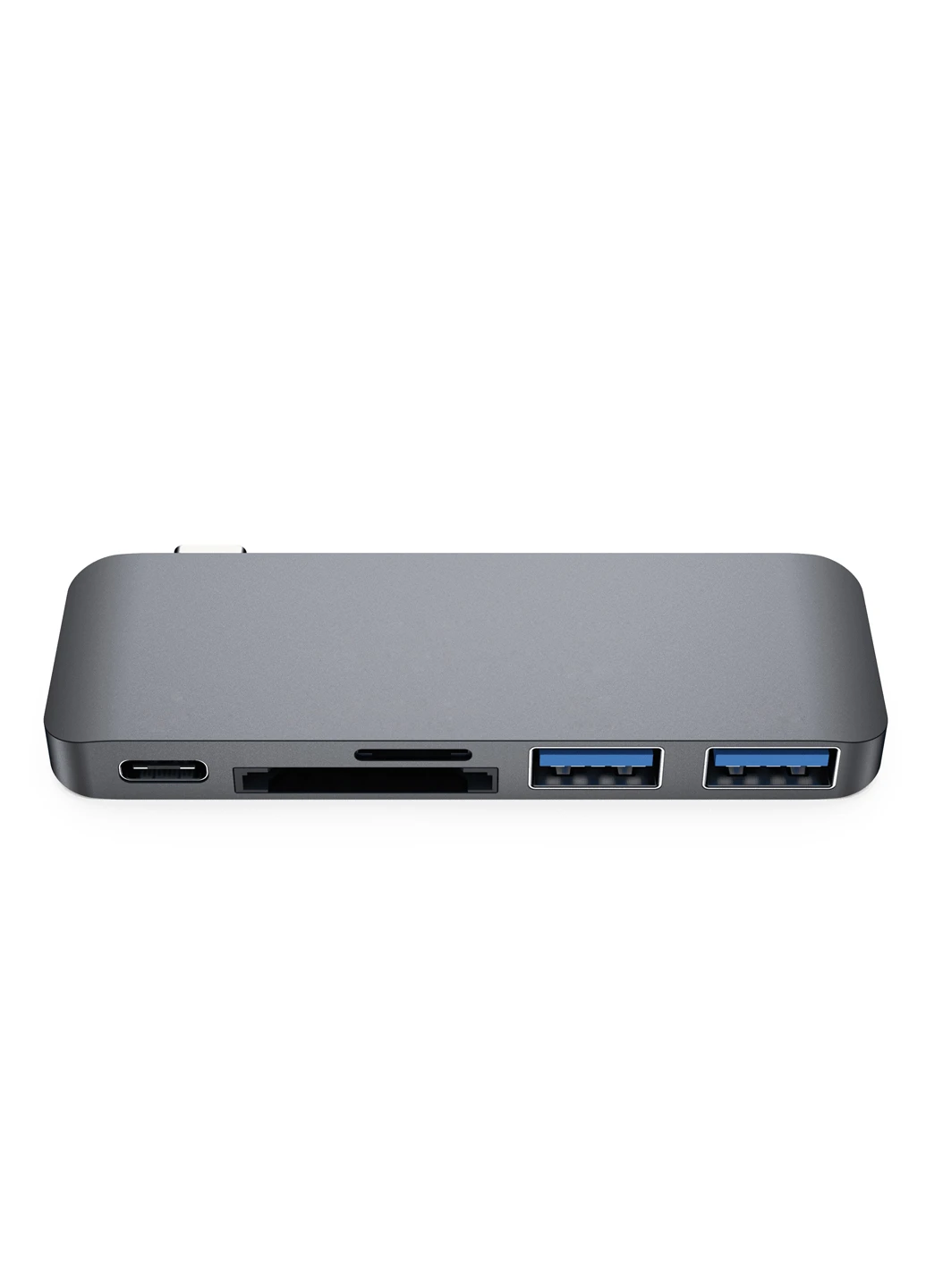 Картридер USB hub Type-C переходник адаптер 5 в 1 USB 3.0 / SD MicroSD HT1 Aluminum UFT (247083985)