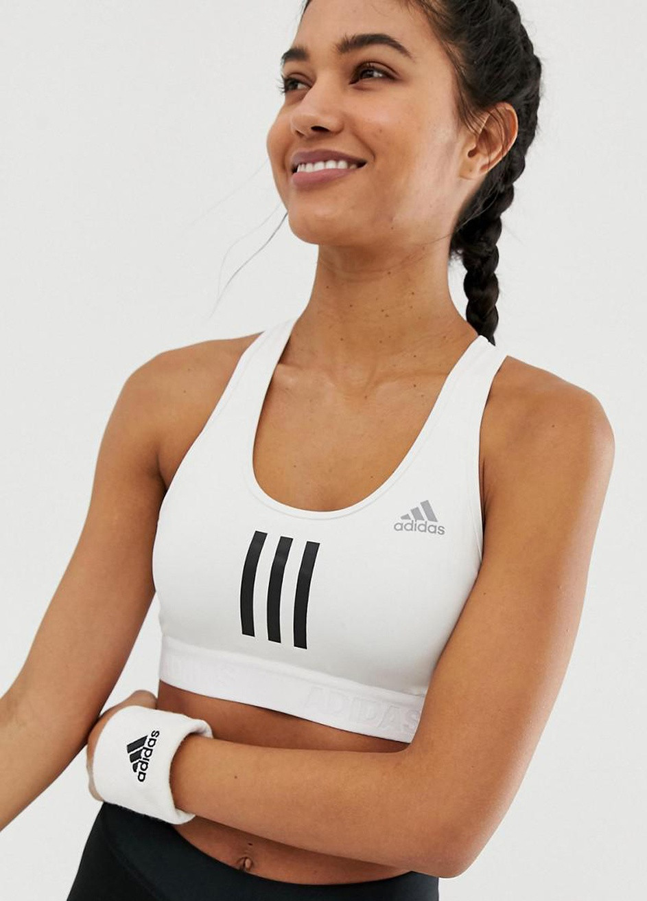 Топ adidas логотип белый спортивный